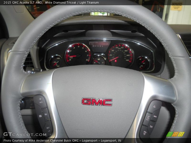 White Diamond Tricoat / Light Titanium 2015 GMC Acadia SLT AWD