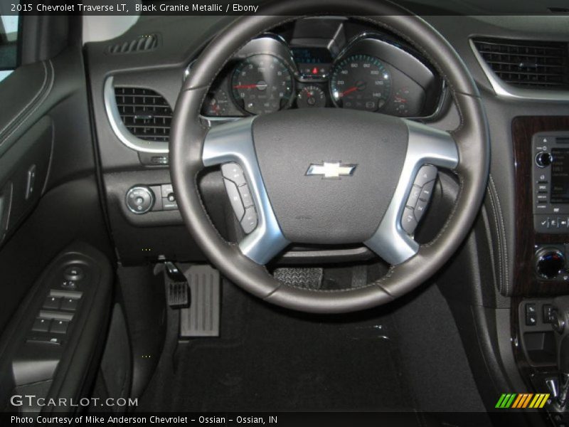 Black Granite Metallic / Ebony 2015 Chevrolet Traverse LT