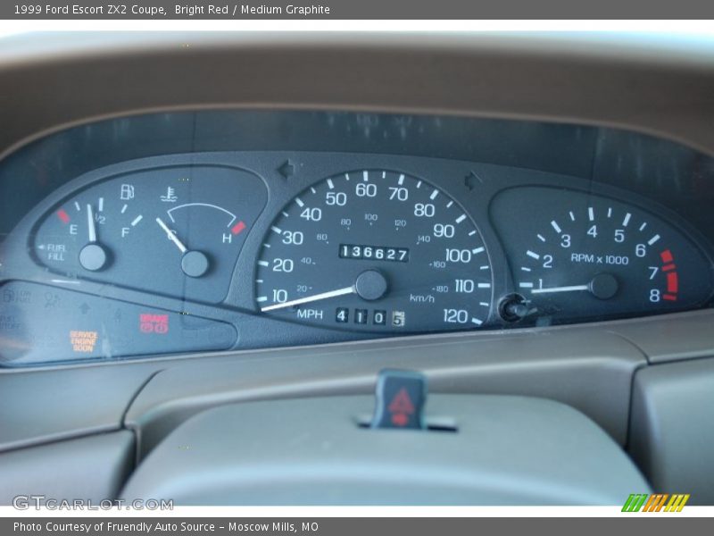 Bright Red / Medium Graphite 1999 Ford Escort ZX2 Coupe