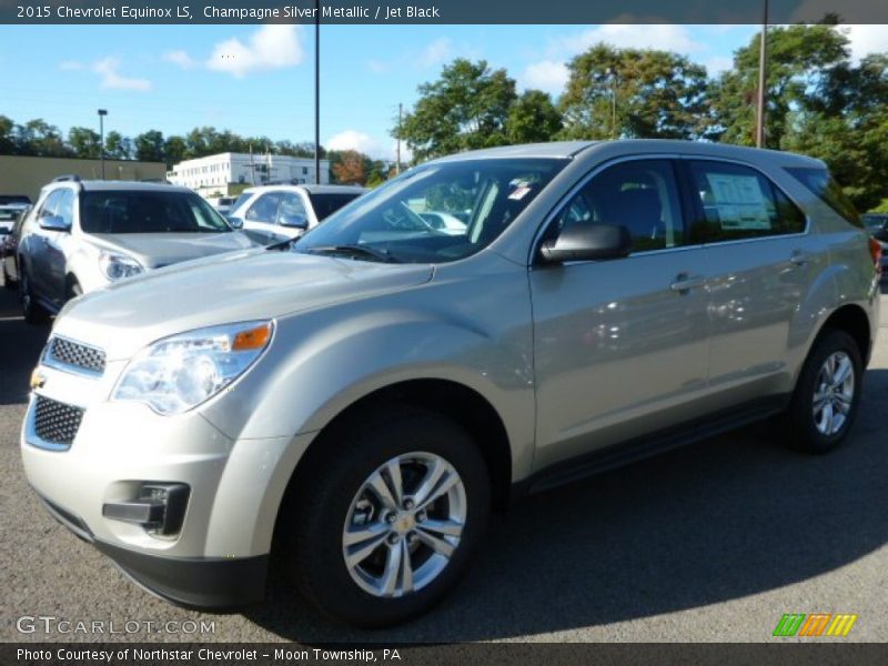Champagne Silver Metallic / Jet Black 2015 Chevrolet Equinox LS
