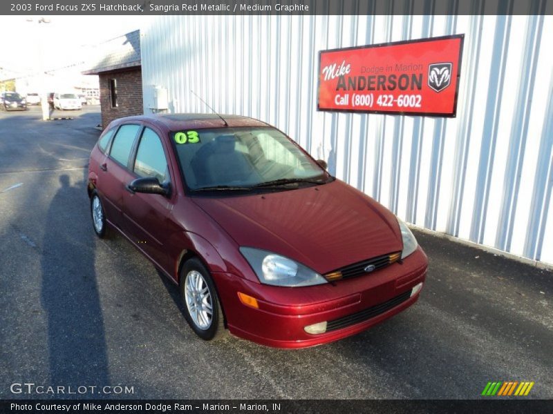 Sangria Red Metallic / Medium Graphite 2003 Ford Focus ZX5 Hatchback