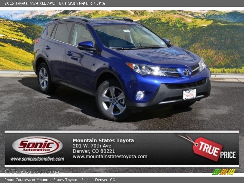 Blue Crush Metallic / Latte 2015 Toyota RAV4 XLE AWD