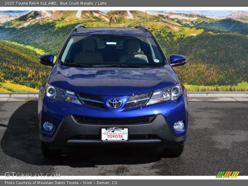 Blue Crush Metallic / Latte 2015 Toyota RAV4 XLE AWD