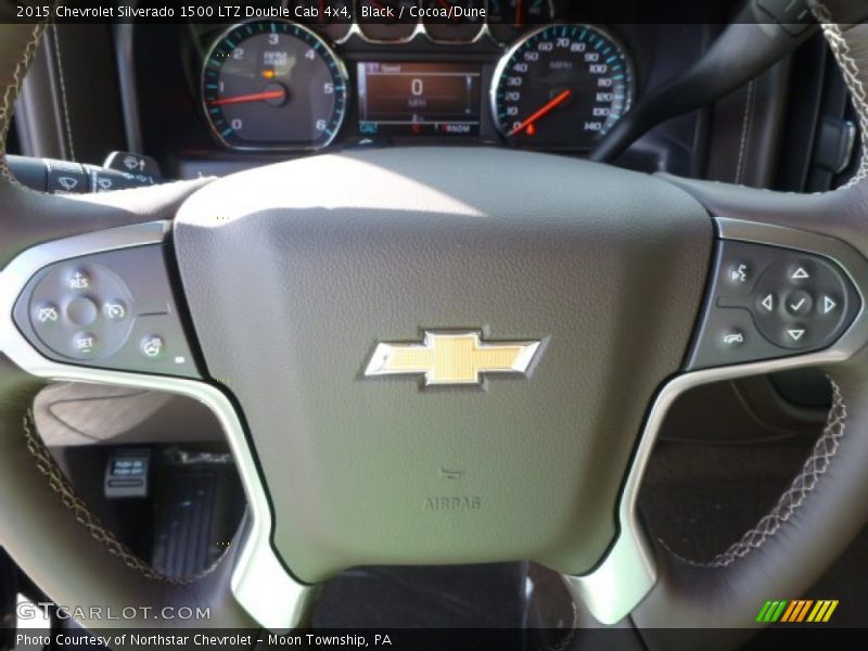 Black / Cocoa/Dune 2015 Chevrolet Silverado 1500 LTZ Double Cab 4x4