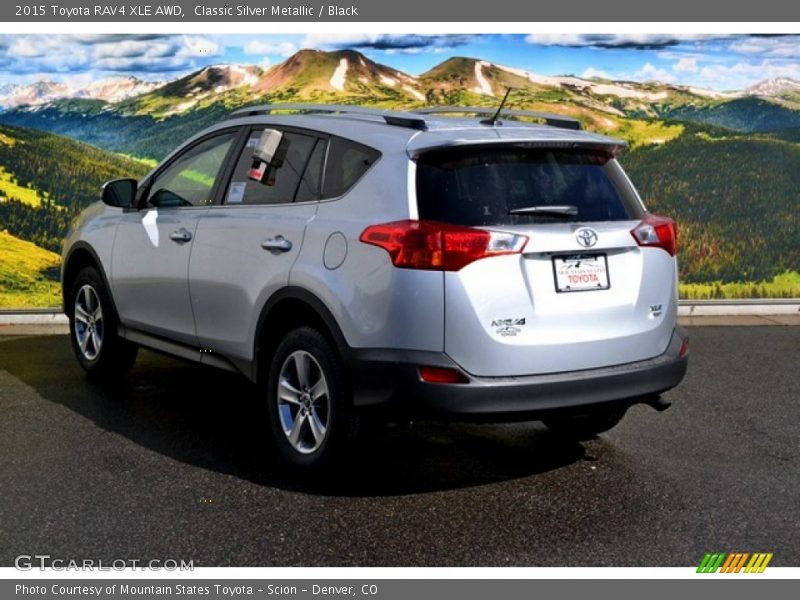 Classic Silver Metallic / Black 2015 Toyota RAV4 XLE AWD