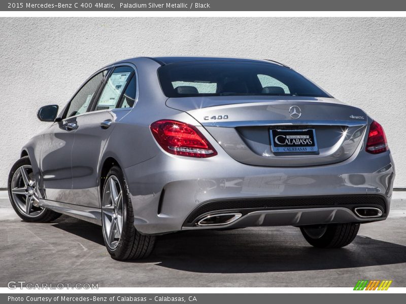 Paladium Silver Metallic / Black 2015 Mercedes-Benz C 400 4Matic