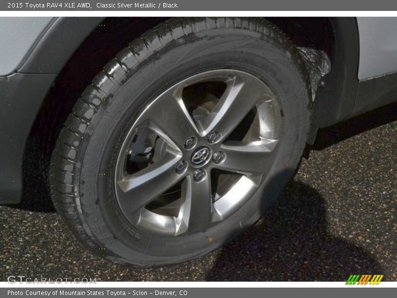 Classic Silver Metallic / Black 2015 Toyota RAV4 XLE AWD