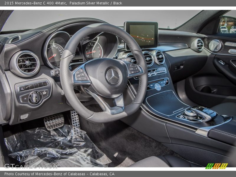 Paladium Silver Metallic / Black 2015 Mercedes-Benz C 400 4Matic