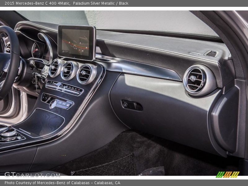 Paladium Silver Metallic / Black 2015 Mercedes-Benz C 400 4Matic