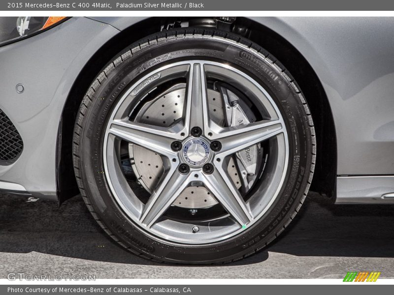 Paladium Silver Metallic / Black 2015 Mercedes-Benz C 400 4Matic