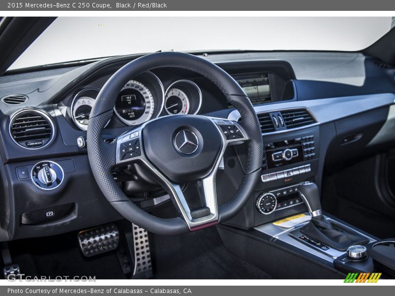 Black / Red/Black 2015 Mercedes-Benz C 250 Coupe