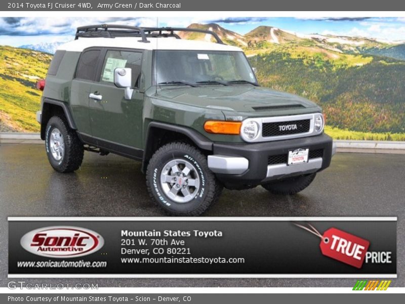 Army Green / Dark Charcoal 2014 Toyota FJ Cruiser 4WD