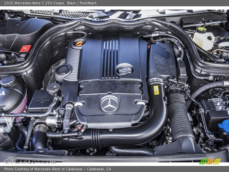 Black / Red/Black 2015 Mercedes-Benz C 250 Coupe