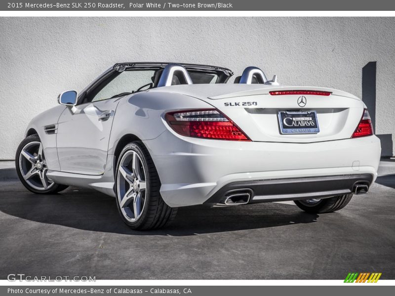 Polar White / Two-tone Brown/Black 2015 Mercedes-Benz SLK 250 Roadster