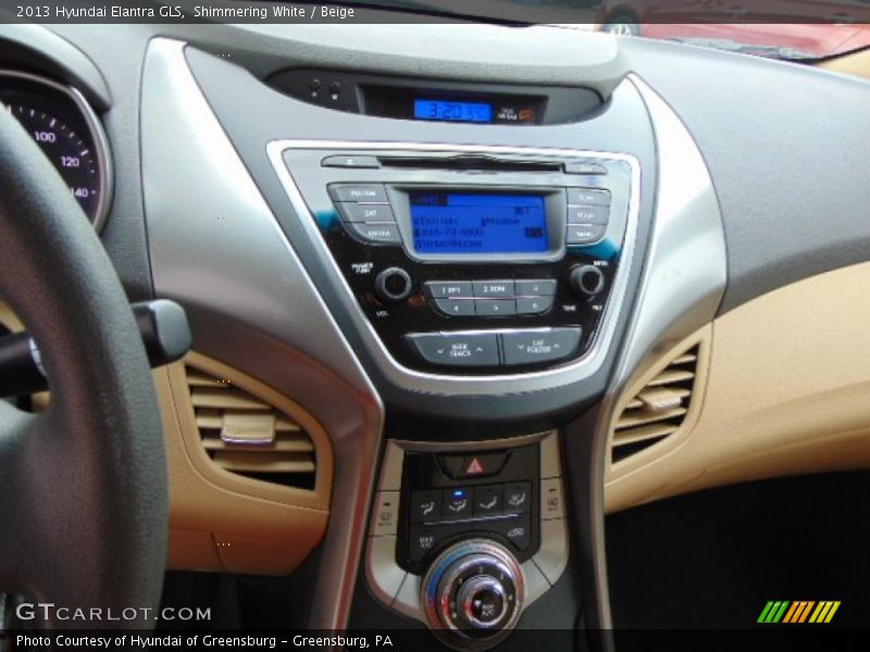 Shimmering White / Beige 2013 Hyundai Elantra GLS