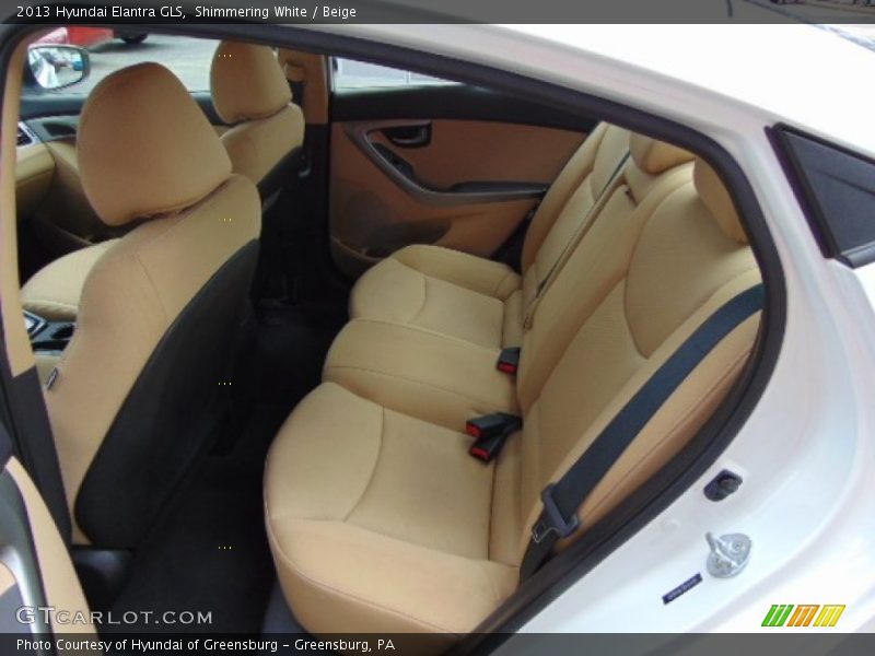 Shimmering White / Beige 2013 Hyundai Elantra GLS