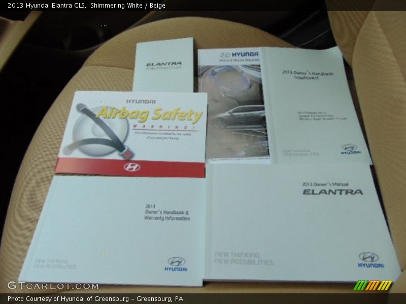 Shimmering White / Beige 2013 Hyundai Elantra GLS