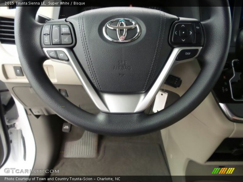 Super White / Bisque 2015 Toyota Sienna LE