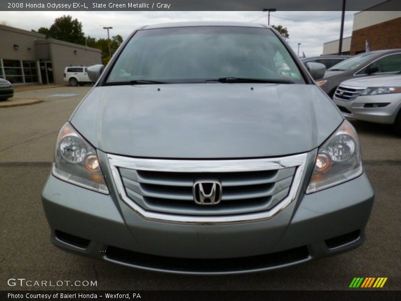 Slate Green Metallic / Gray 2008 Honda Odyssey EX-L