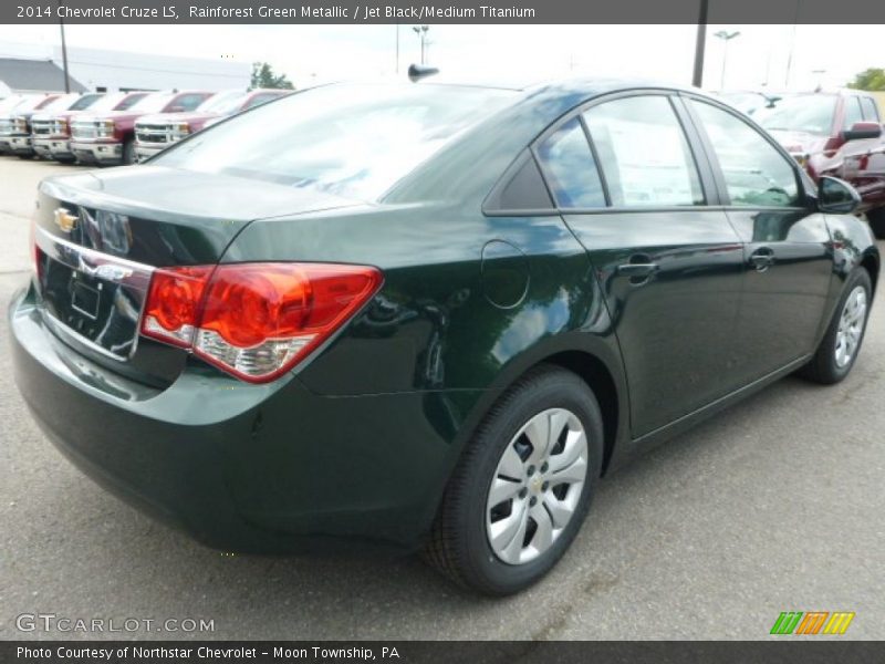 Rainforest Green Metallic / Jet Black/Medium Titanium 2014 Chevrolet Cruze LS