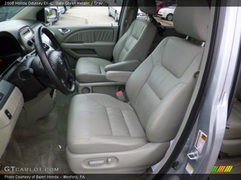 Slate Green Metallic / Gray 2008 Honda Odyssey EX-L