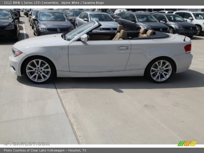 Alpine White / Savanna Beige 2012 BMW 1 Series 135i Convertible