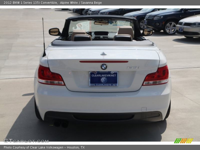 Alpine White / Savanna Beige 2012 BMW 1 Series 135i Convertible