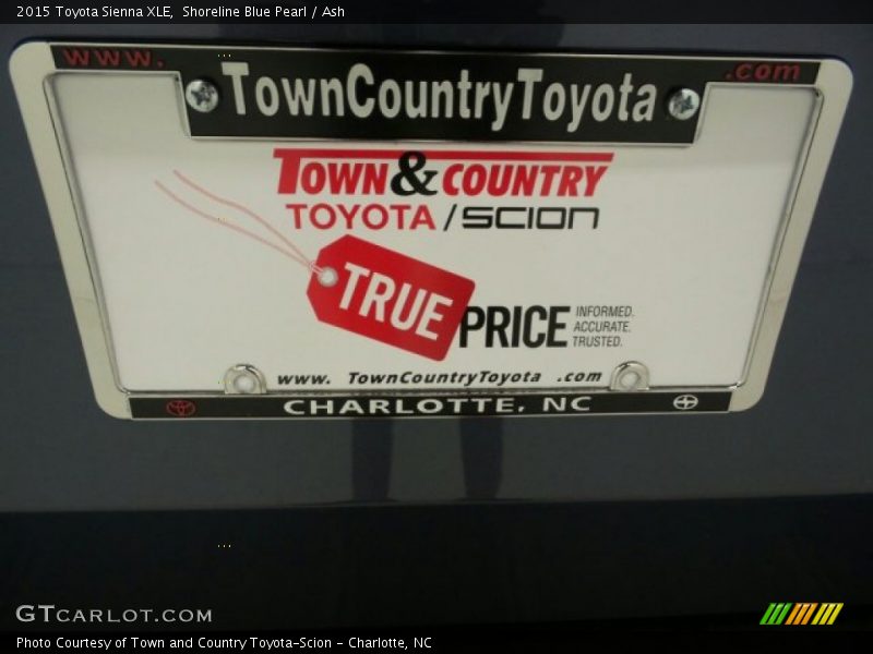 Shoreline Blue Pearl / Ash 2015 Toyota Sienna XLE