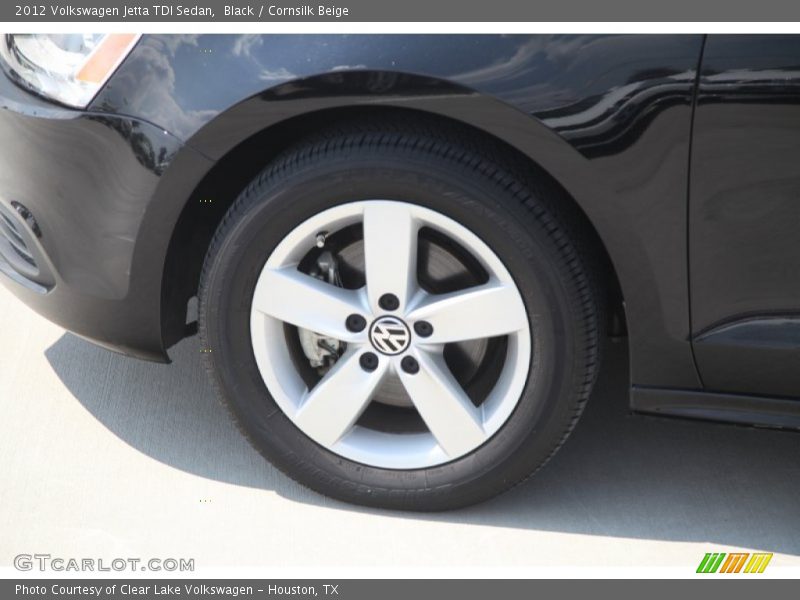 Black / Cornsilk Beige 2012 Volkswagen Jetta TDI Sedan