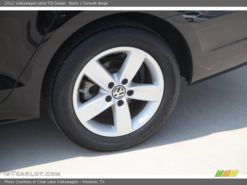 Black / Cornsilk Beige 2012 Volkswagen Jetta TDI Sedan