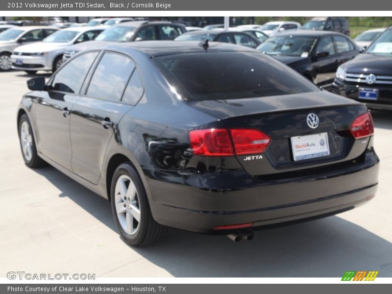 Black / Cornsilk Beige 2012 Volkswagen Jetta TDI Sedan