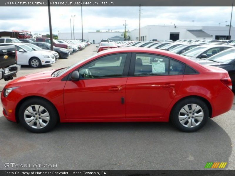 Red Hot / Jet Black/Medium Titanium 2014 Chevrolet Cruze LS