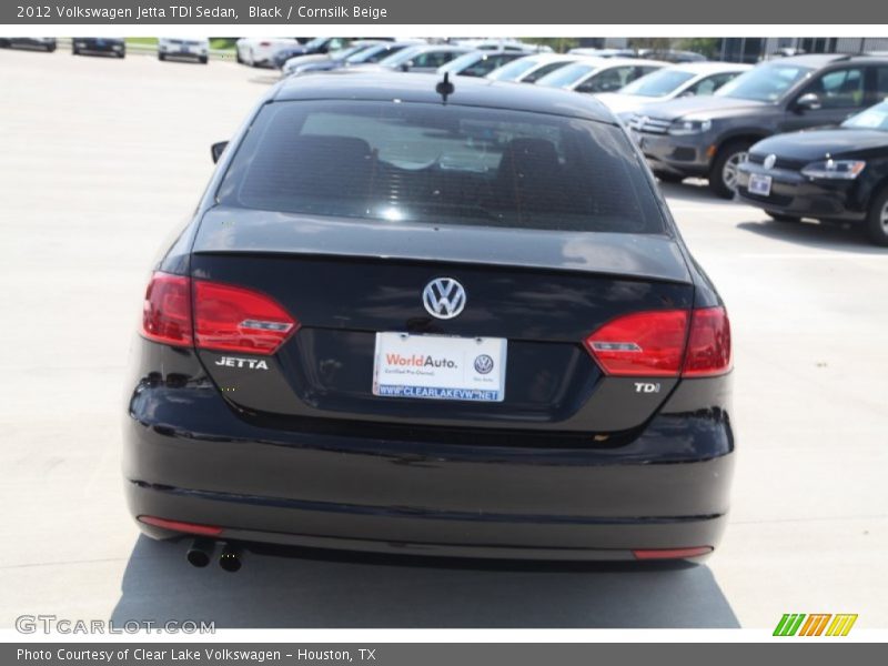 Black / Cornsilk Beige 2012 Volkswagen Jetta TDI Sedan