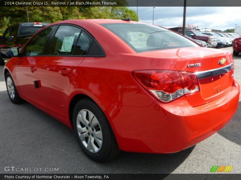 Red Hot / Jet Black/Medium Titanium 2014 Chevrolet Cruze LS