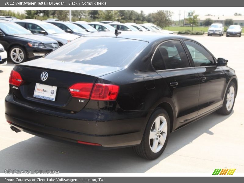 Black / Cornsilk Beige 2012 Volkswagen Jetta TDI Sedan