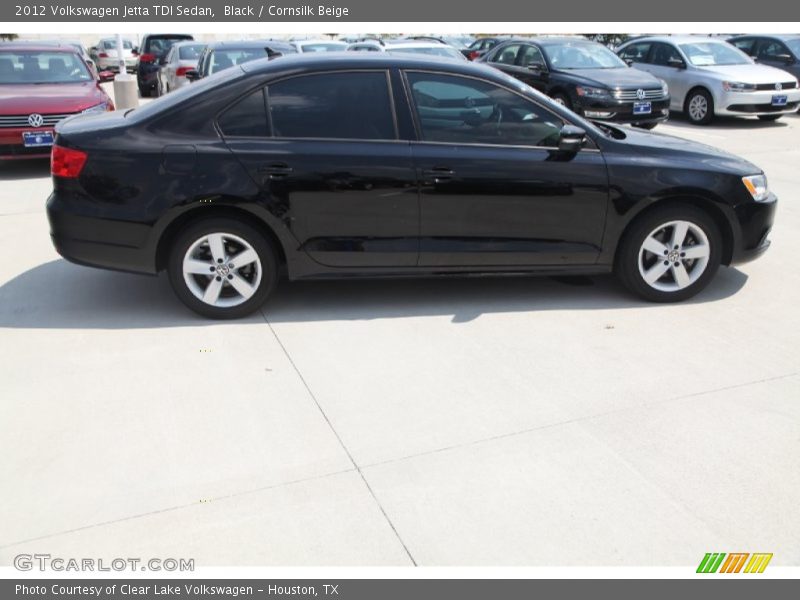 Black / Cornsilk Beige 2012 Volkswagen Jetta TDI Sedan