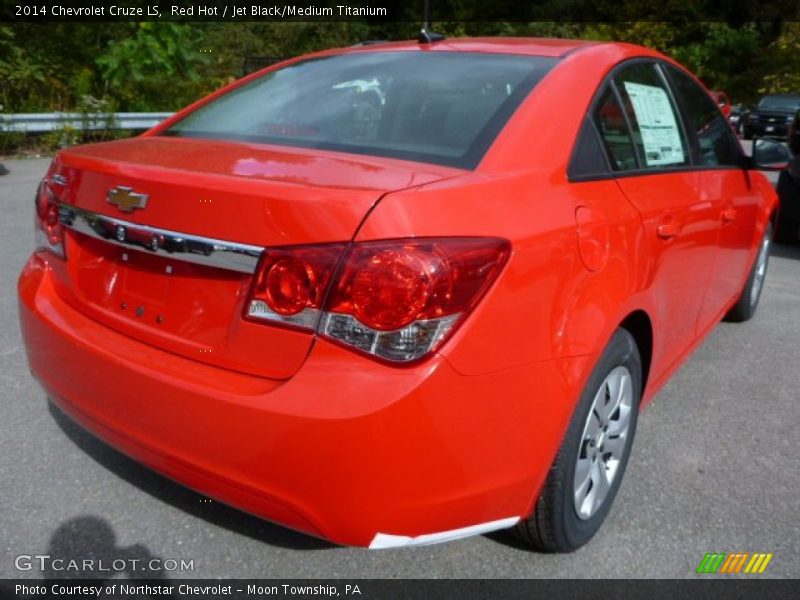 Red Hot / Jet Black/Medium Titanium 2014 Chevrolet Cruze LS