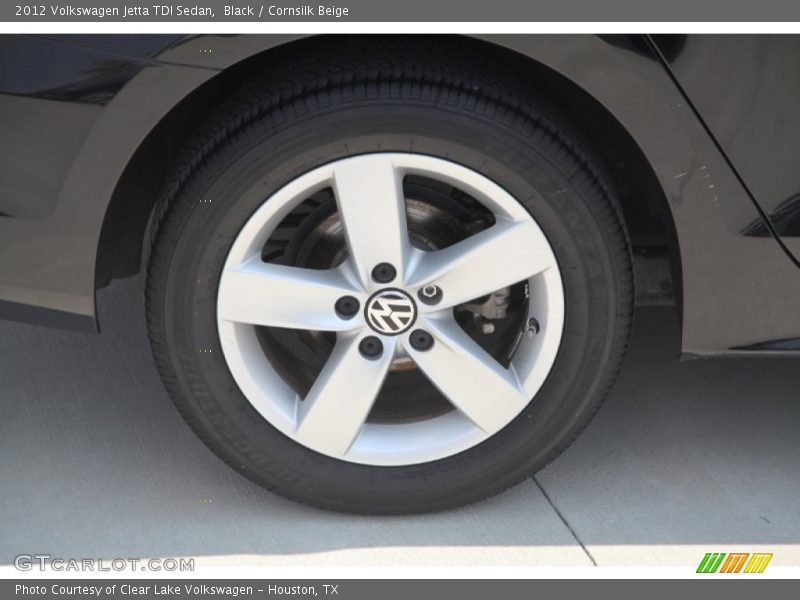 Black / Cornsilk Beige 2012 Volkswagen Jetta TDI Sedan