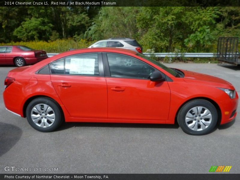 Red Hot / Jet Black/Medium Titanium 2014 Chevrolet Cruze LS