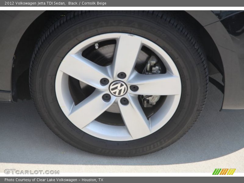 Black / Cornsilk Beige 2012 Volkswagen Jetta TDI Sedan