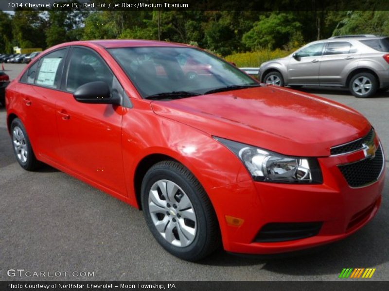 Red Hot / Jet Black/Medium Titanium 2014 Chevrolet Cruze LS
