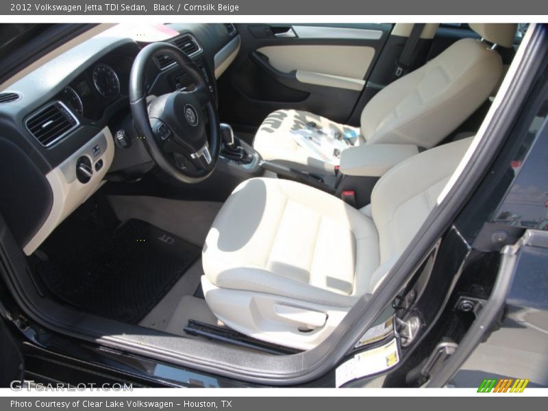 Black / Cornsilk Beige 2012 Volkswagen Jetta TDI Sedan