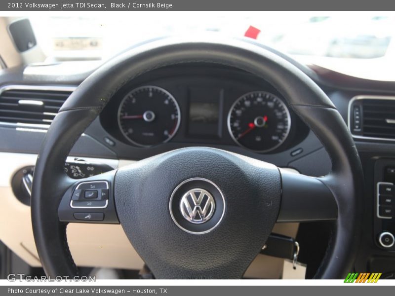 Black / Cornsilk Beige 2012 Volkswagen Jetta TDI Sedan