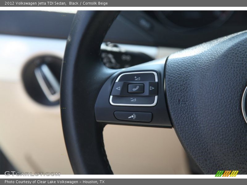 Black / Cornsilk Beige 2012 Volkswagen Jetta TDI Sedan