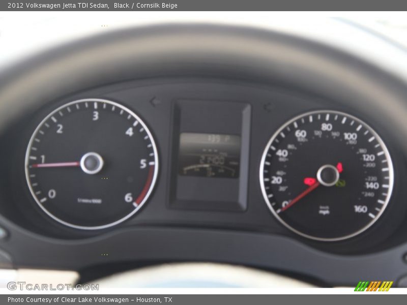 Black / Cornsilk Beige 2012 Volkswagen Jetta TDI Sedan
