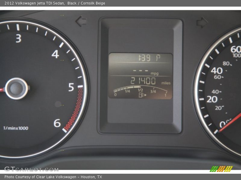 Black / Cornsilk Beige 2012 Volkswagen Jetta TDI Sedan