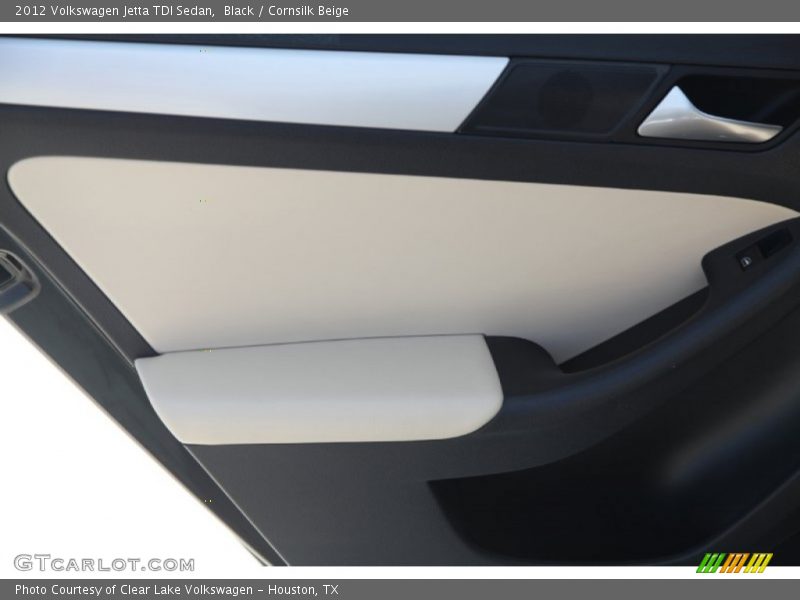 Black / Cornsilk Beige 2012 Volkswagen Jetta TDI Sedan