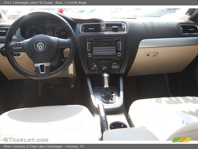 Black / Cornsilk Beige 2012 Volkswagen Jetta TDI Sedan