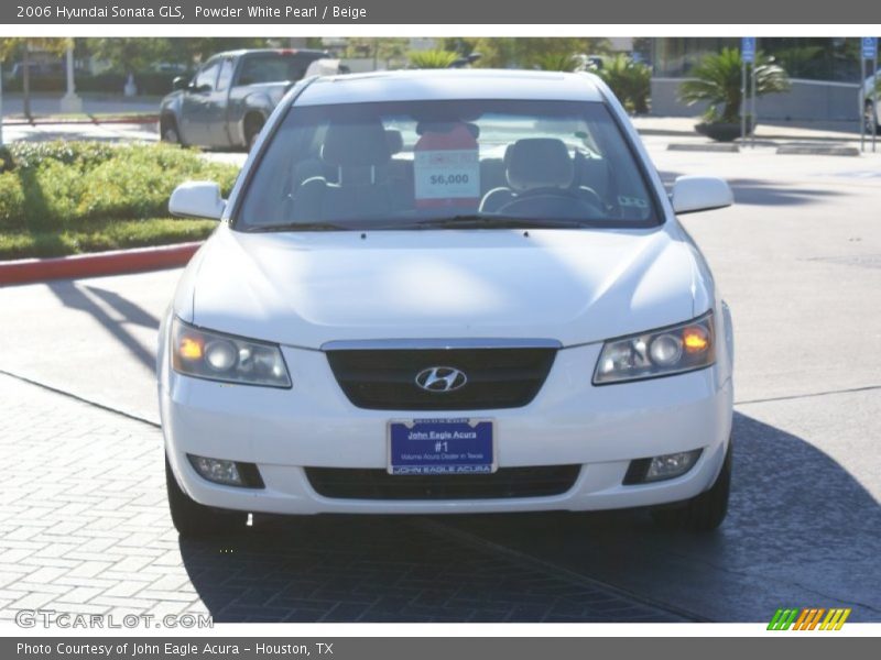 Powder White Pearl / Beige 2006 Hyundai Sonata GLS