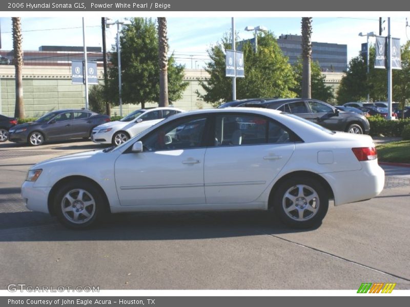 Powder White Pearl / Beige 2006 Hyundai Sonata GLS